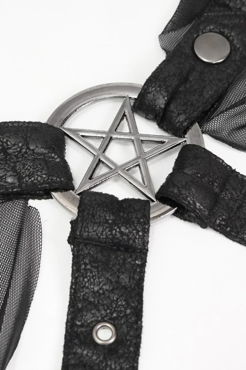The Witch’s Circle – Pentagram Lace Cape - Image 9