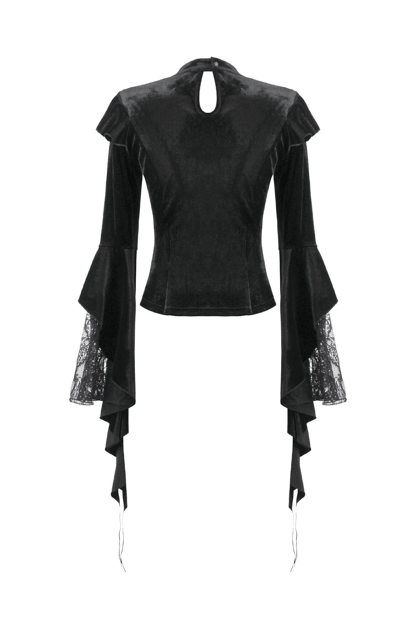 Victorian High-Neck Velvet Bodice Top - Image 3