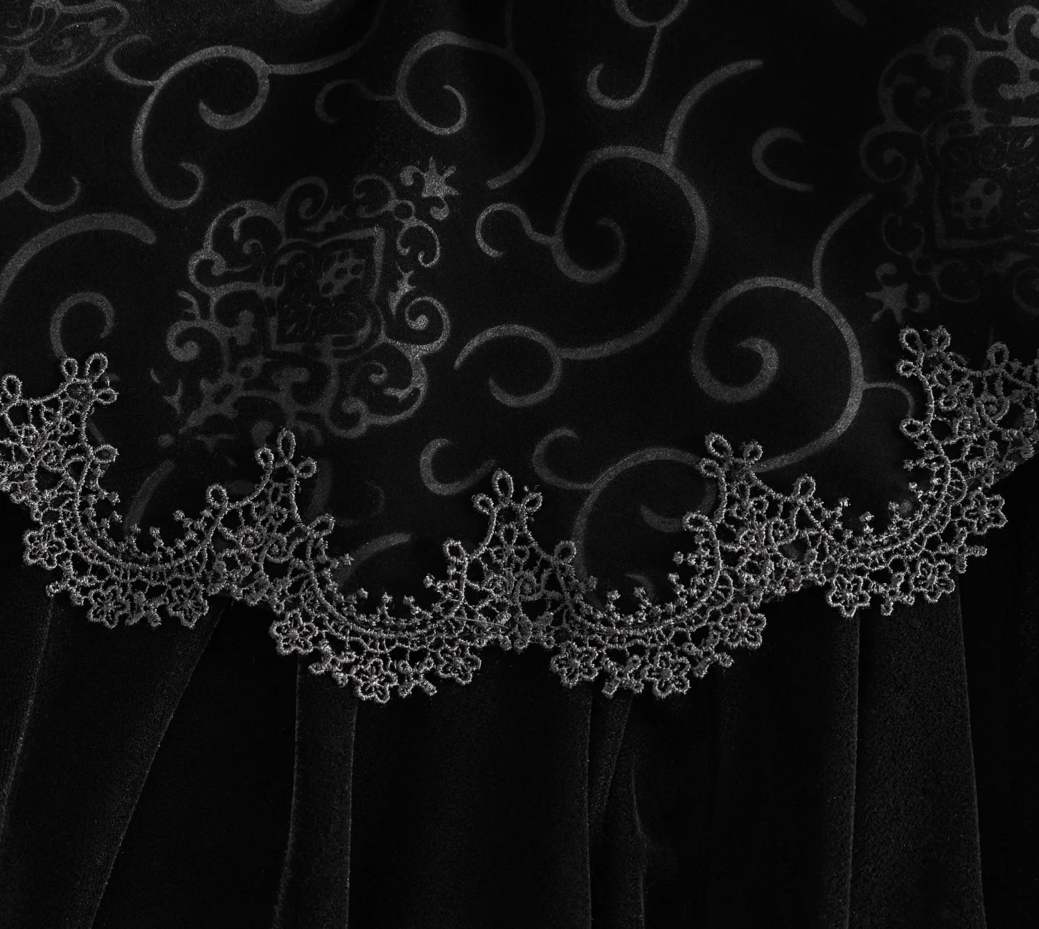 Gabriel – Men's High Collar Velvet Vampire Cloak - Image 8
