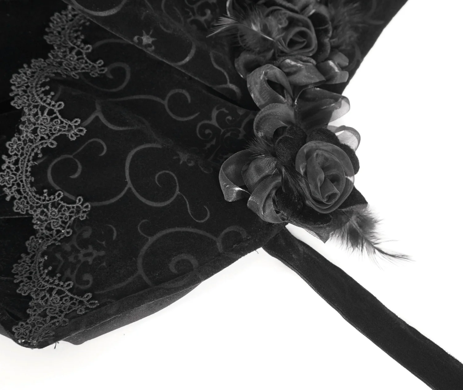 Gabriel – Men's High Collar Velvet Vampire Cloak - Image 9