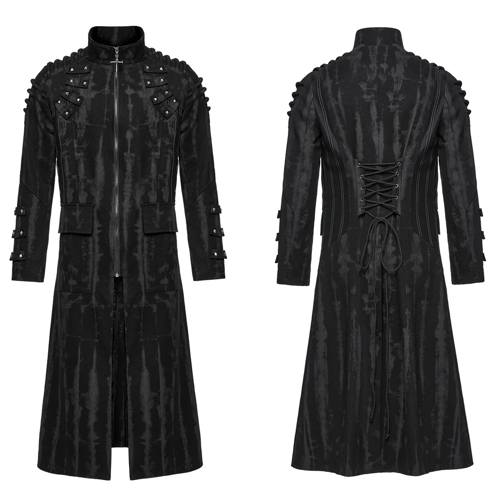 ..Vector - Men’s Industrial Gothic Long Coat - Image 4