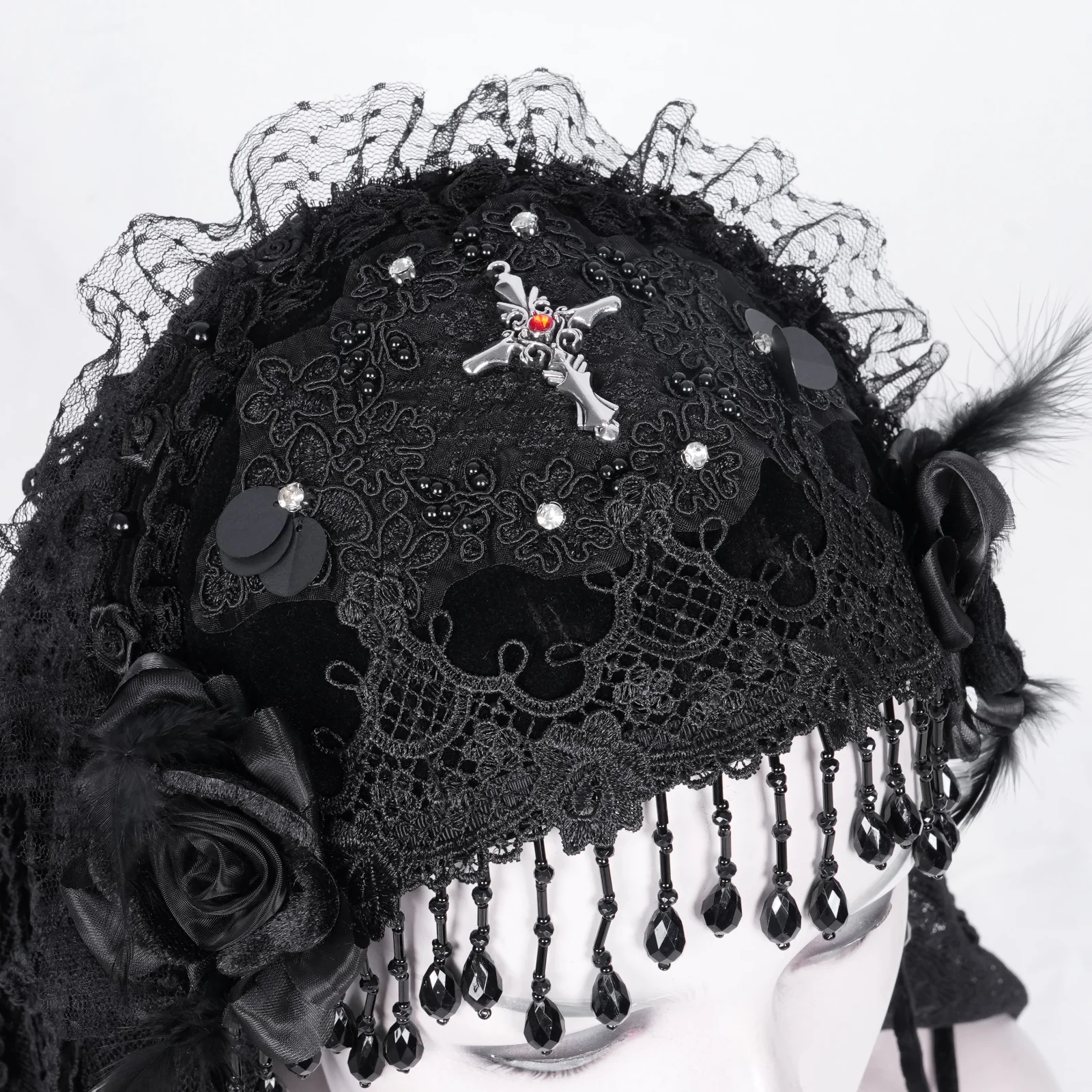 Velvet Cross Bridal Veil - Image 10