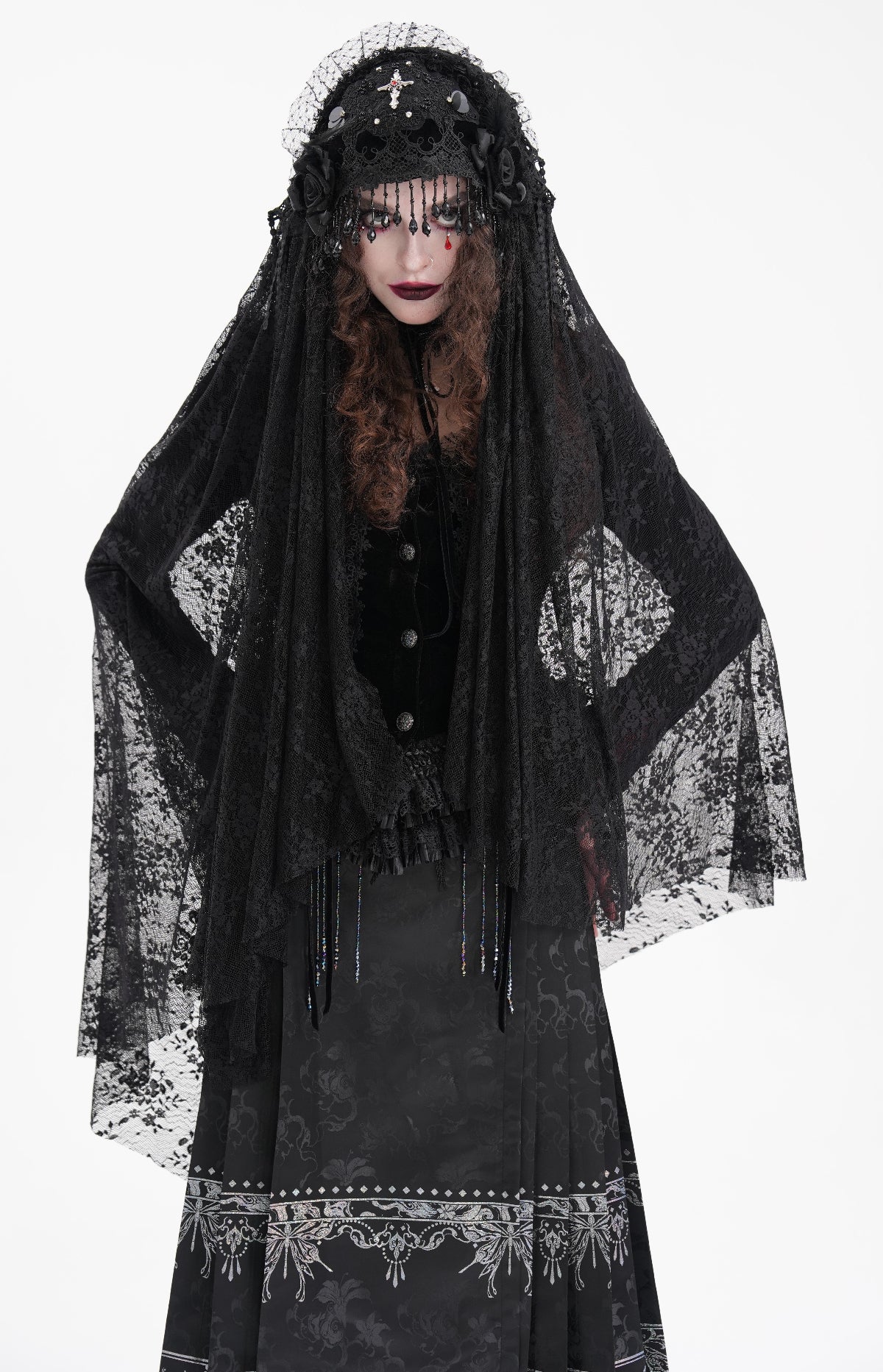 Velvet Cross Bridal Veil - Image 3