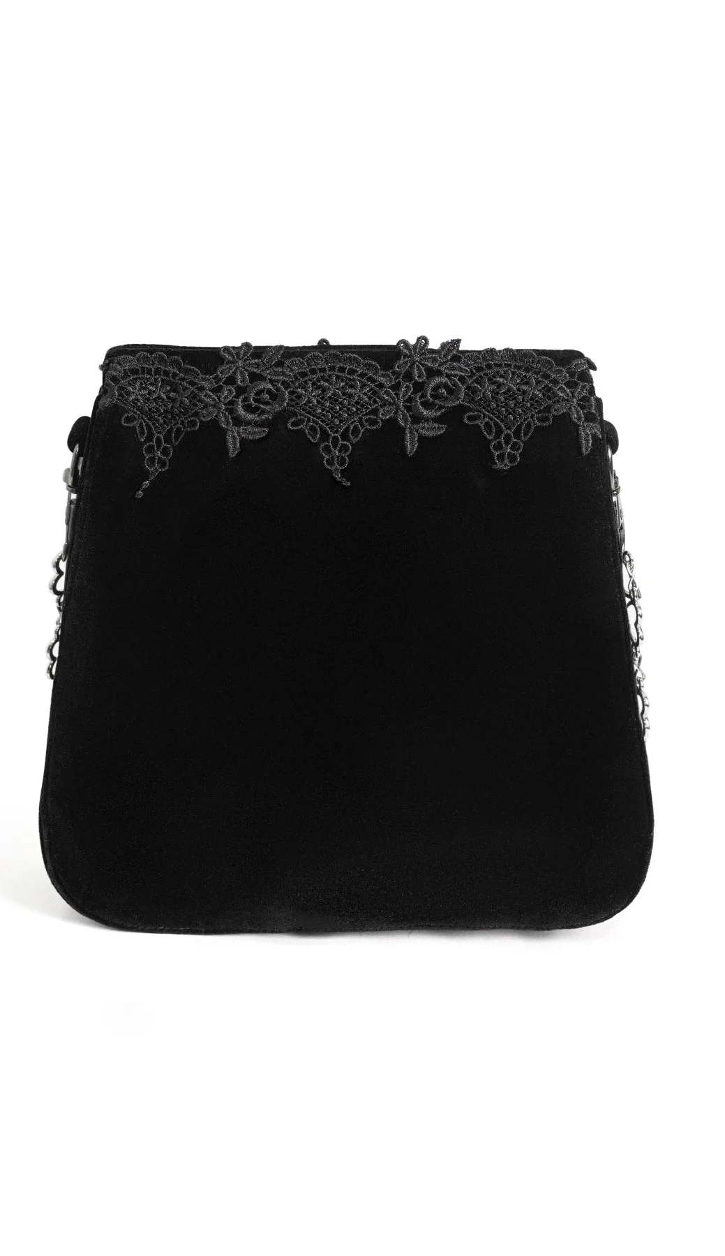 Pyra - Velvet Lace Gothic Cross Bag - Image 6