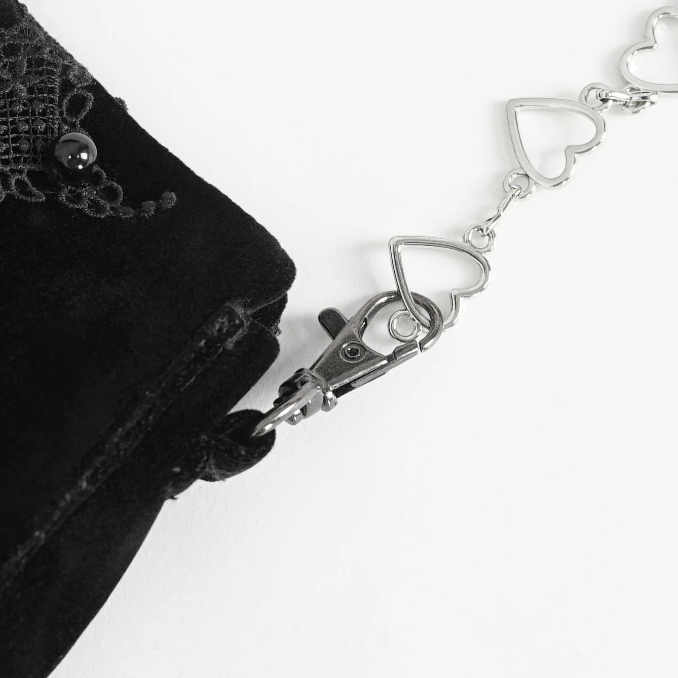 Pyra - Velvet Lace Gothic Cross Bag - Image 8