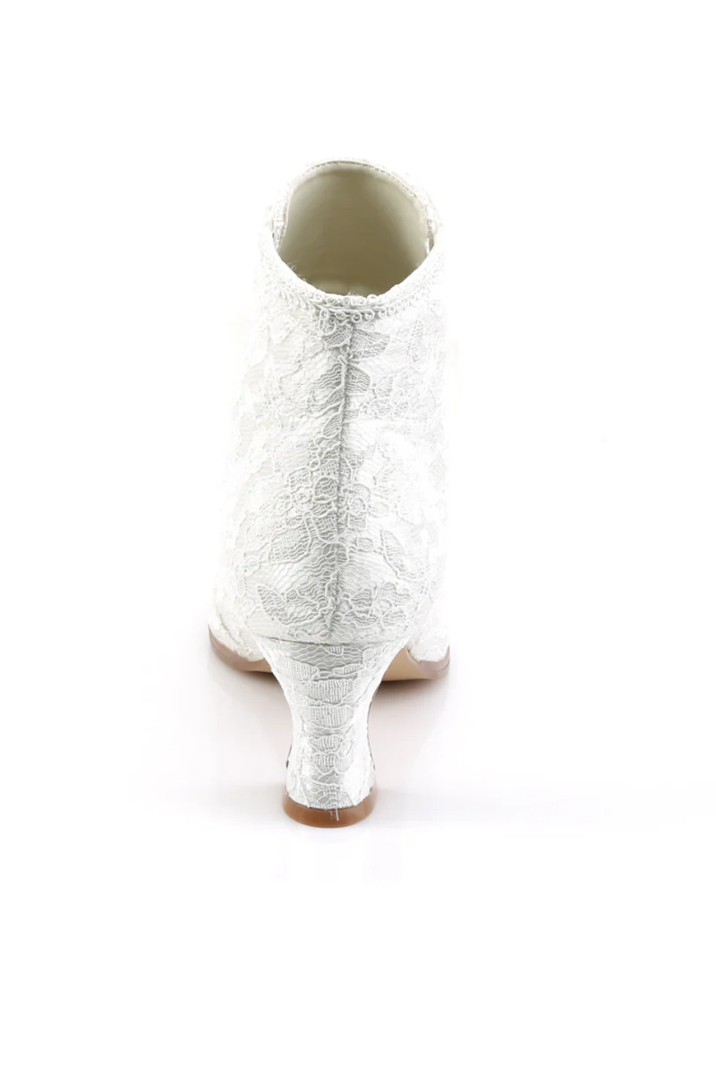 Victorian Ivory Lace-Up Wedding Boots - Image 5