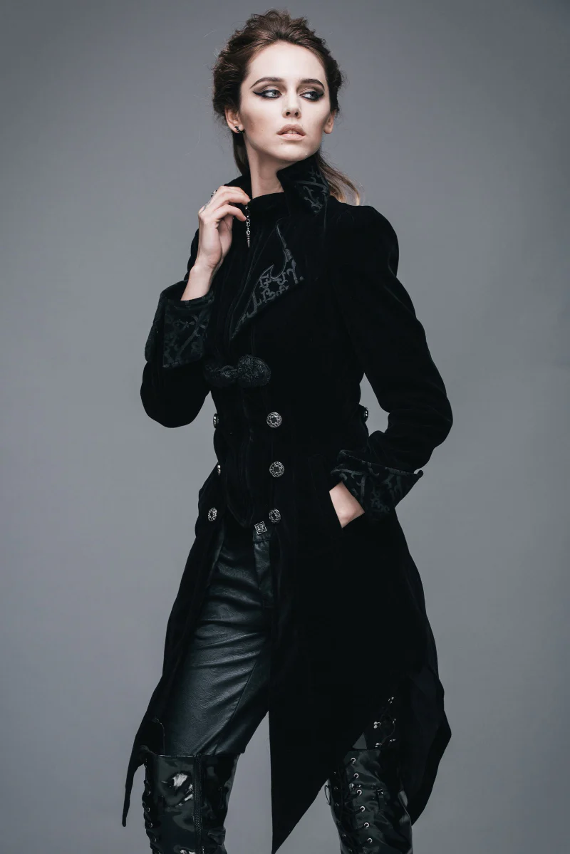 Victorian Lady Tailed Jacket in Black - Image 2