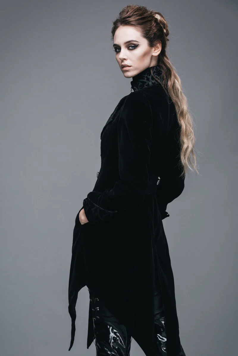 Victorian Lady Tailed Jacket in Black - Image 4