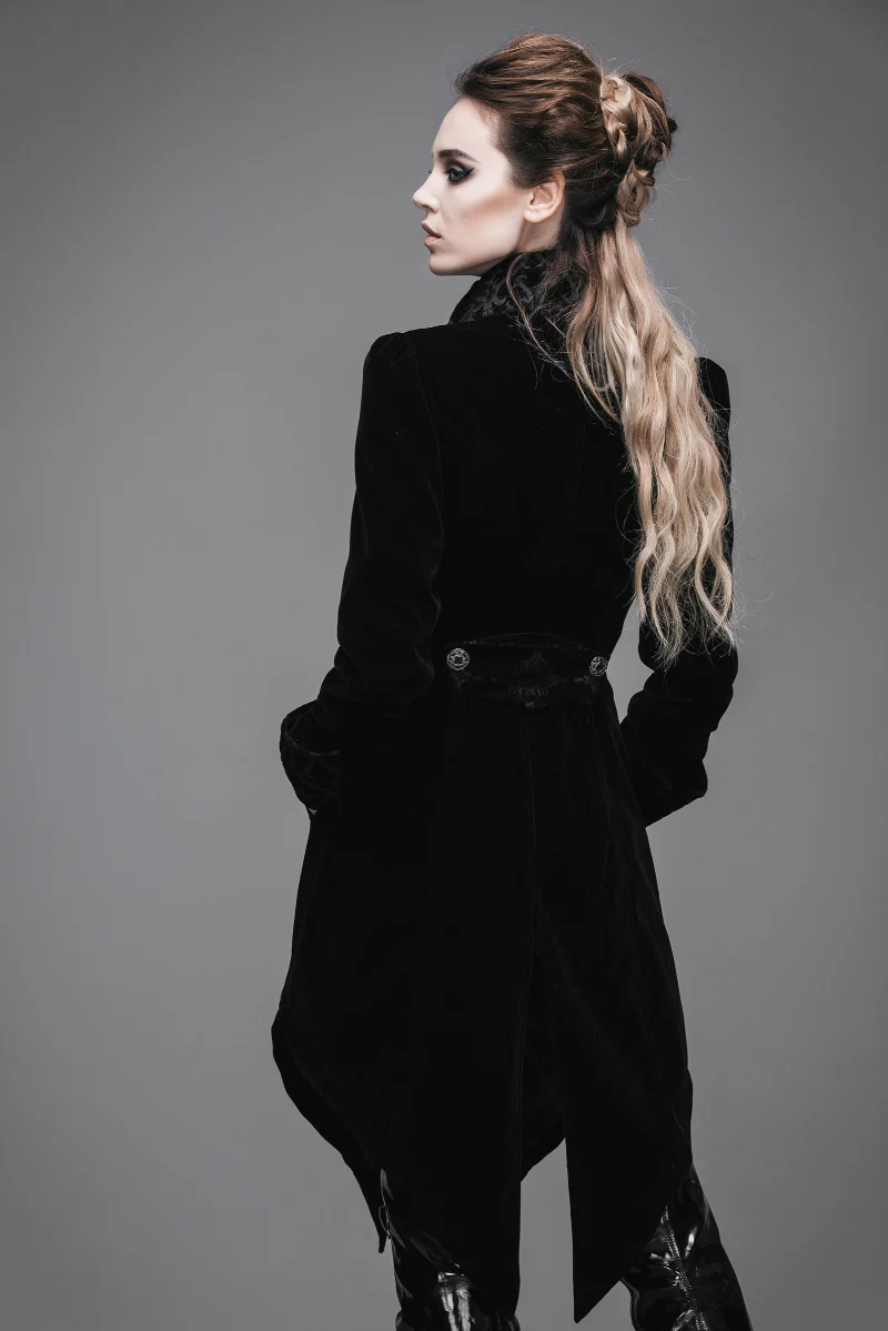 Victorian Lady Tailed Jacket in Black - Image 5