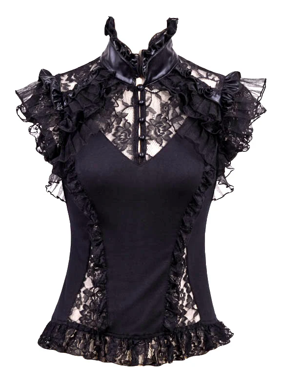 Countess Black Sleeveless Top
