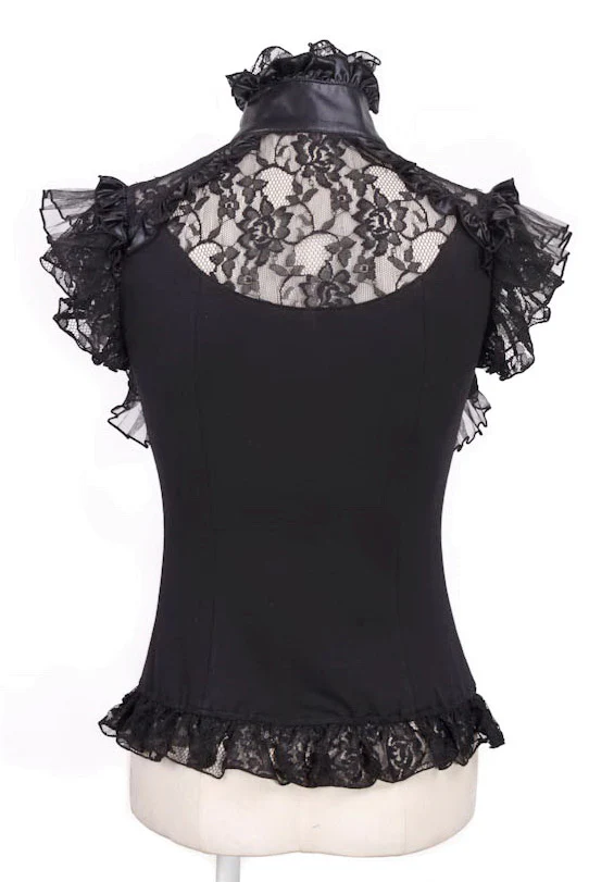 Countess Black Sleeveless Top - Image 2