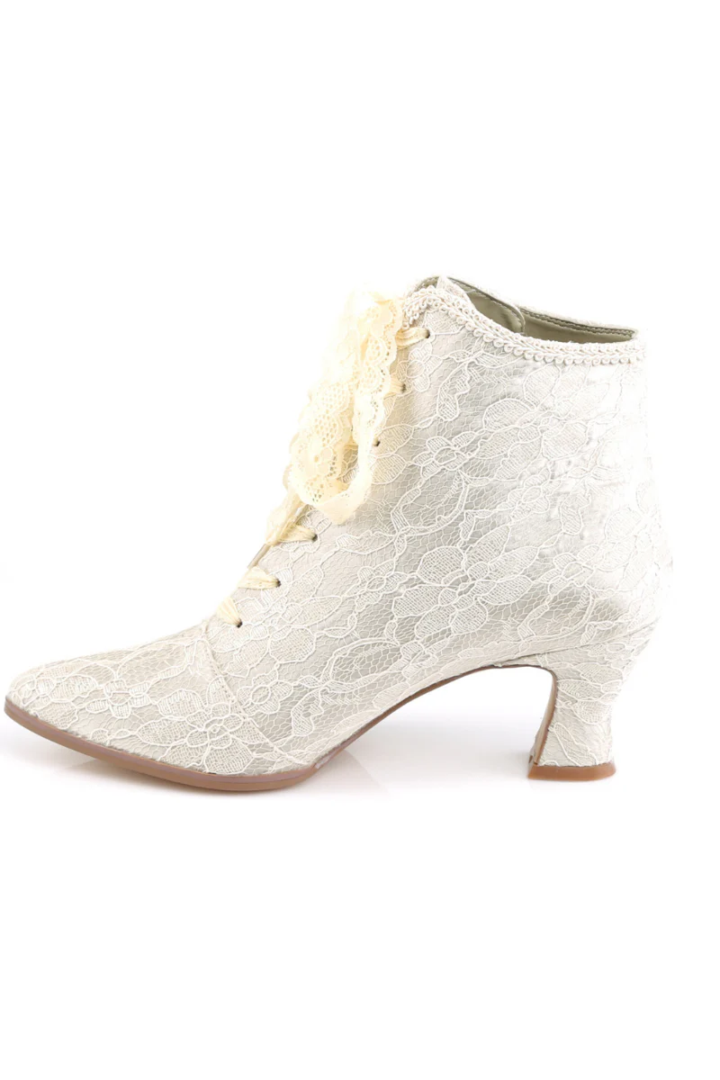Victorian Champaign Lace-Up Wedding Boots - Image 4