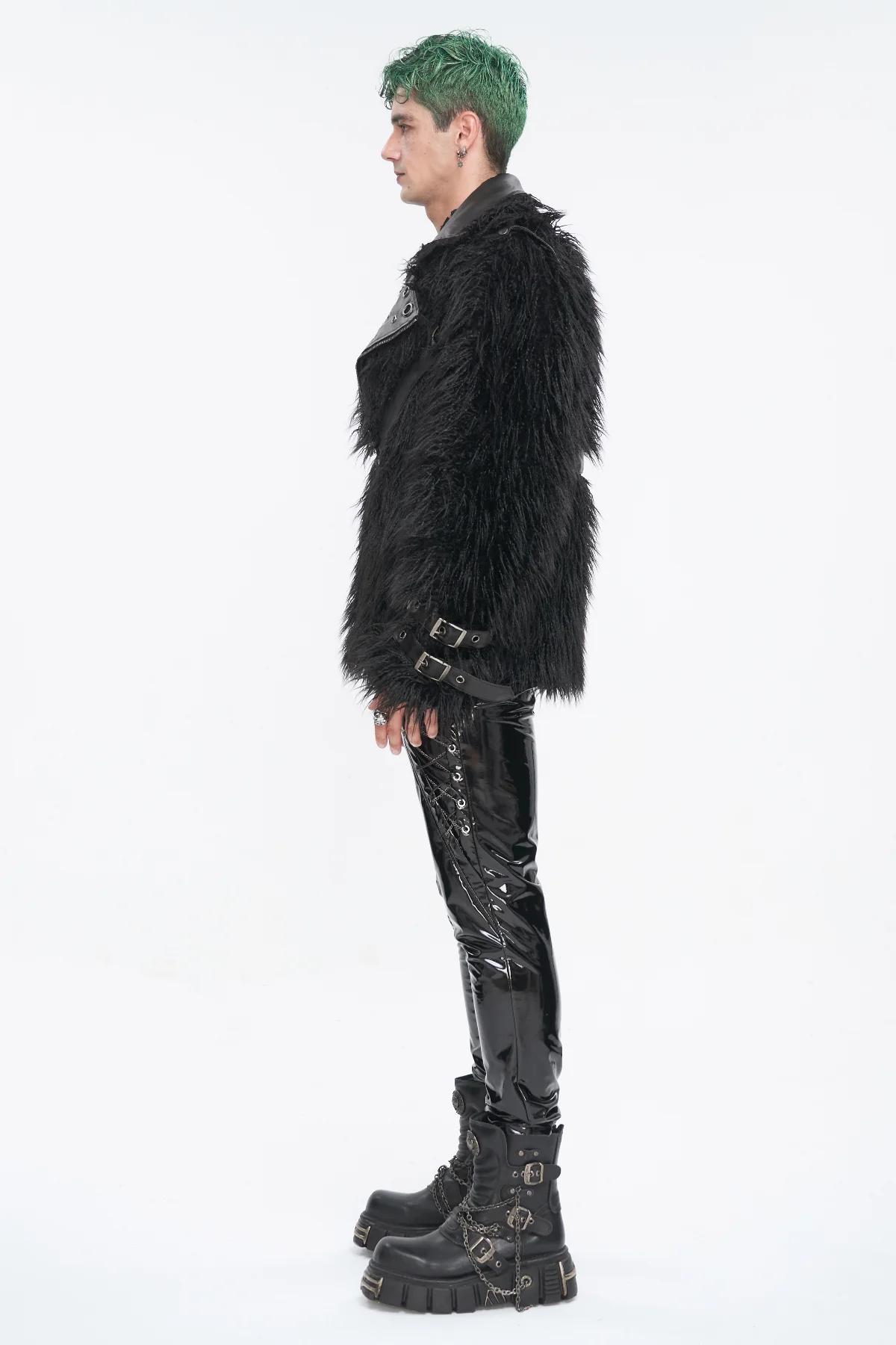 Voidwalker – Men’s Dark Rave Fur Jacket - Image 4