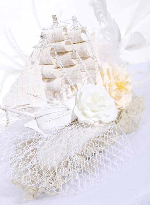 White Pearl Head Piece - Image 3