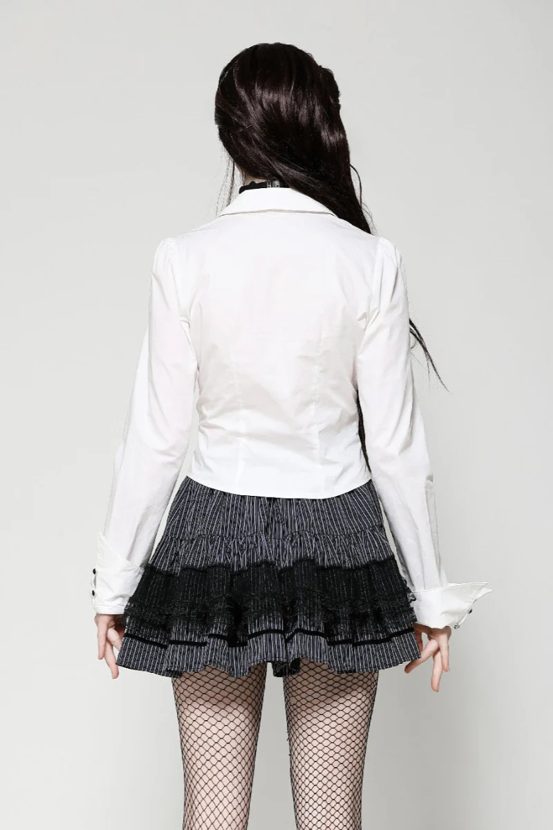 Lady Anabel White Ruffled Blouse - Image 4