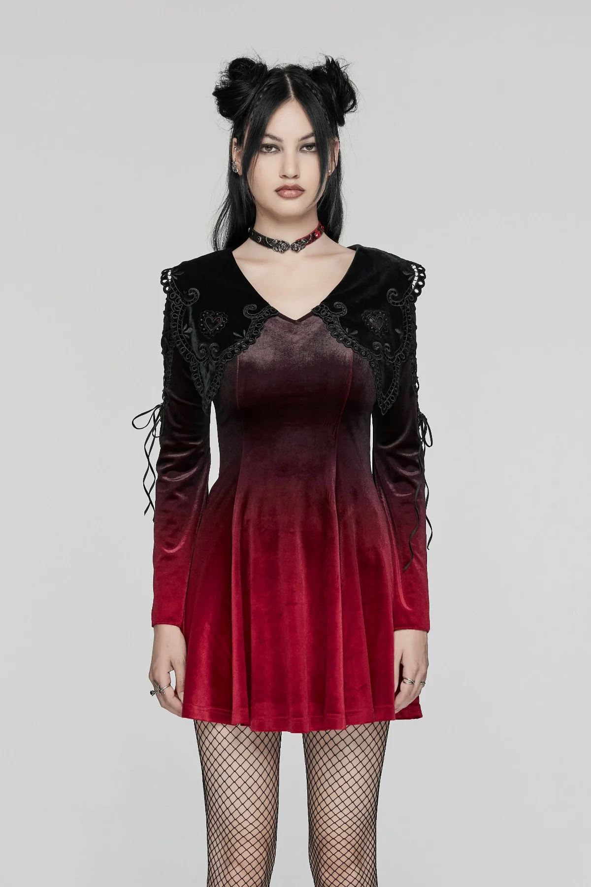Emberfall Velvet Corset Mini Dress
