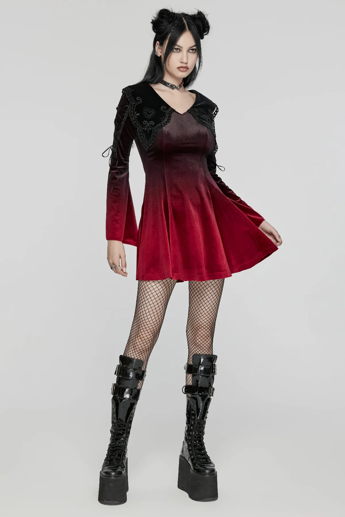 Emberfall Velvet Corset Mini Dress - Image 2