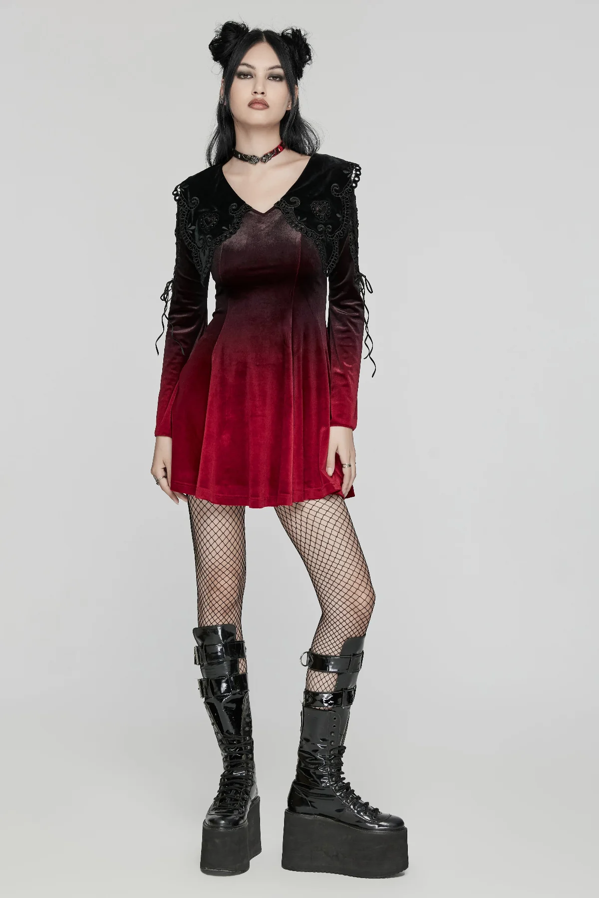 Emberfall Velvet Corset Mini Dress - Image 3