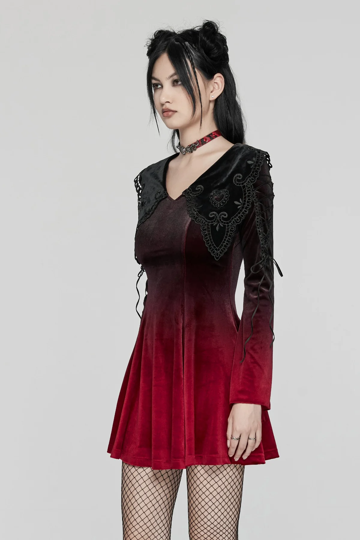 Emberfall Velvet Corset Mini Dress - Image 4