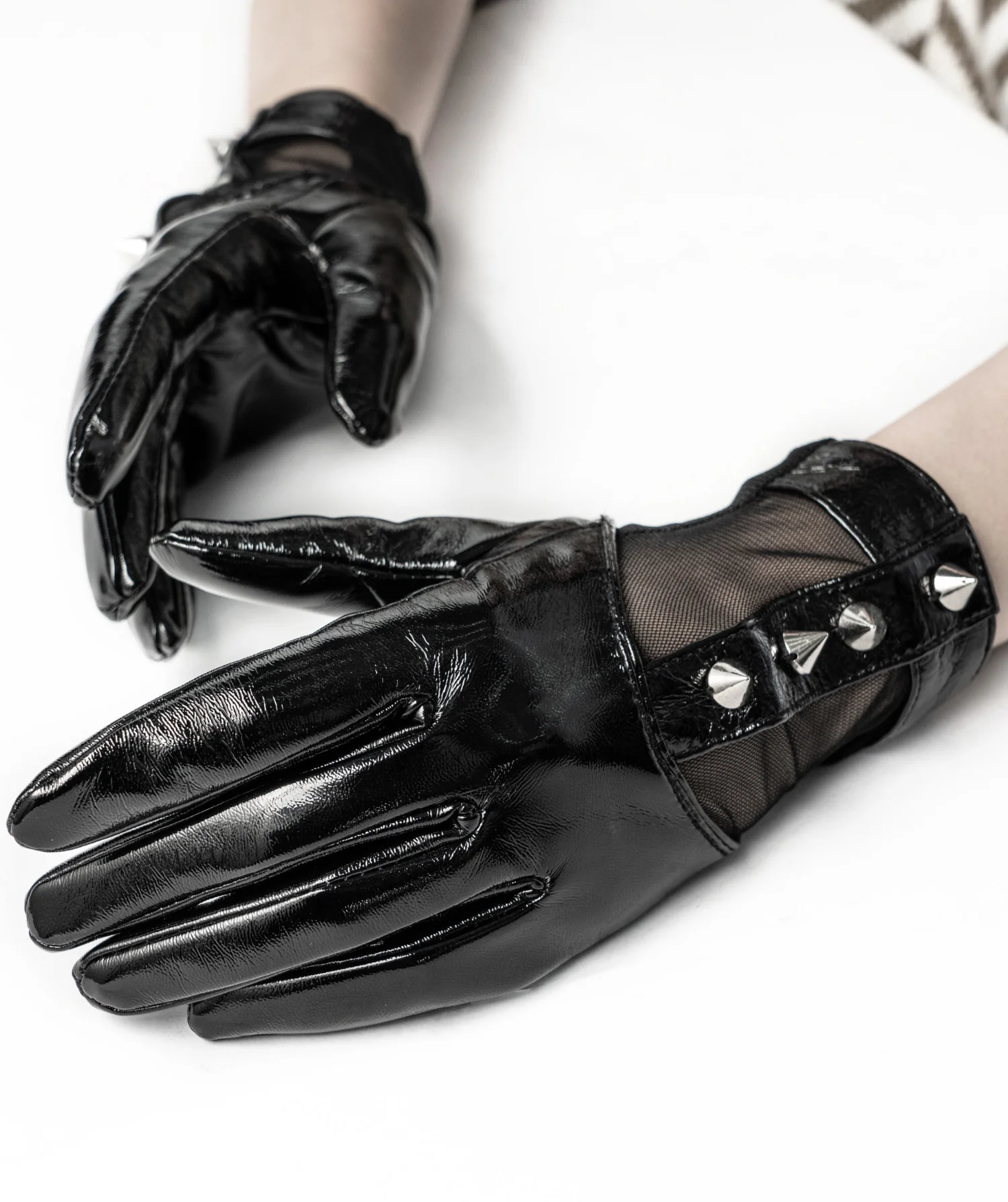 Dominella Leather Look Gloves - Image 2