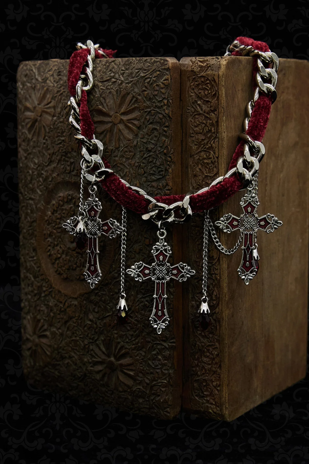 Blood Moon Cross Guardian Choker