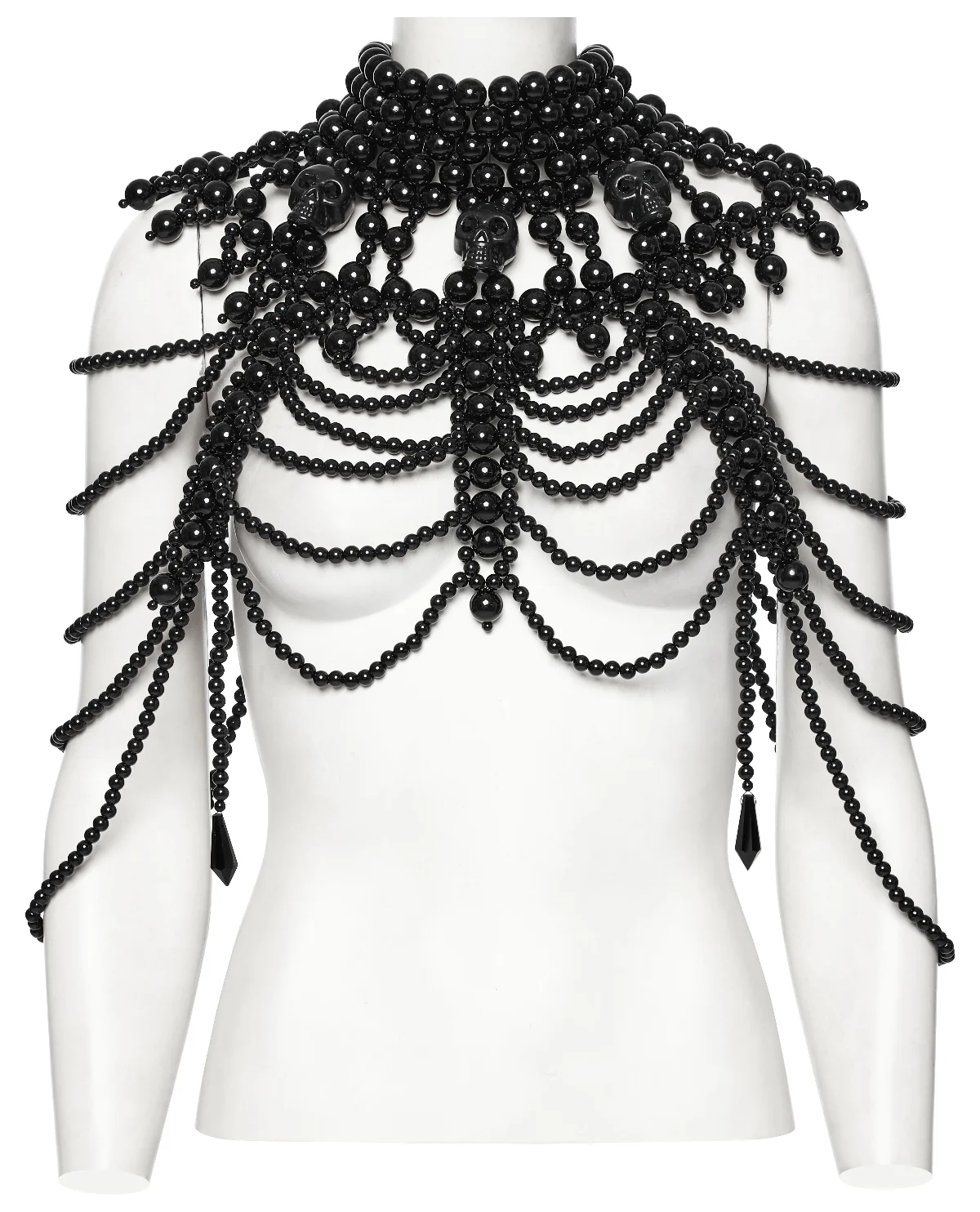 Lilith’s Chains – Black Beaded Gothic Harness
