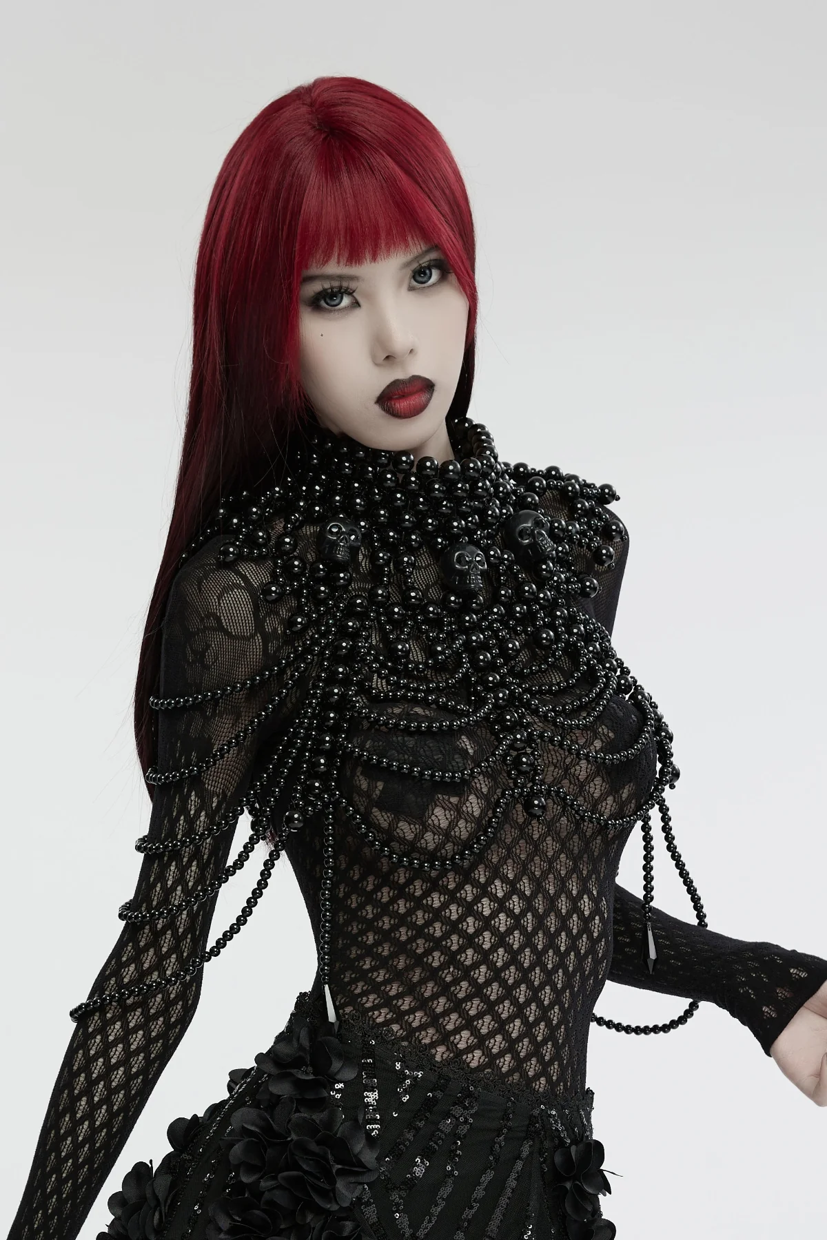 Lilith’s Chains – Black Beaded Gothic Harness - Image 5