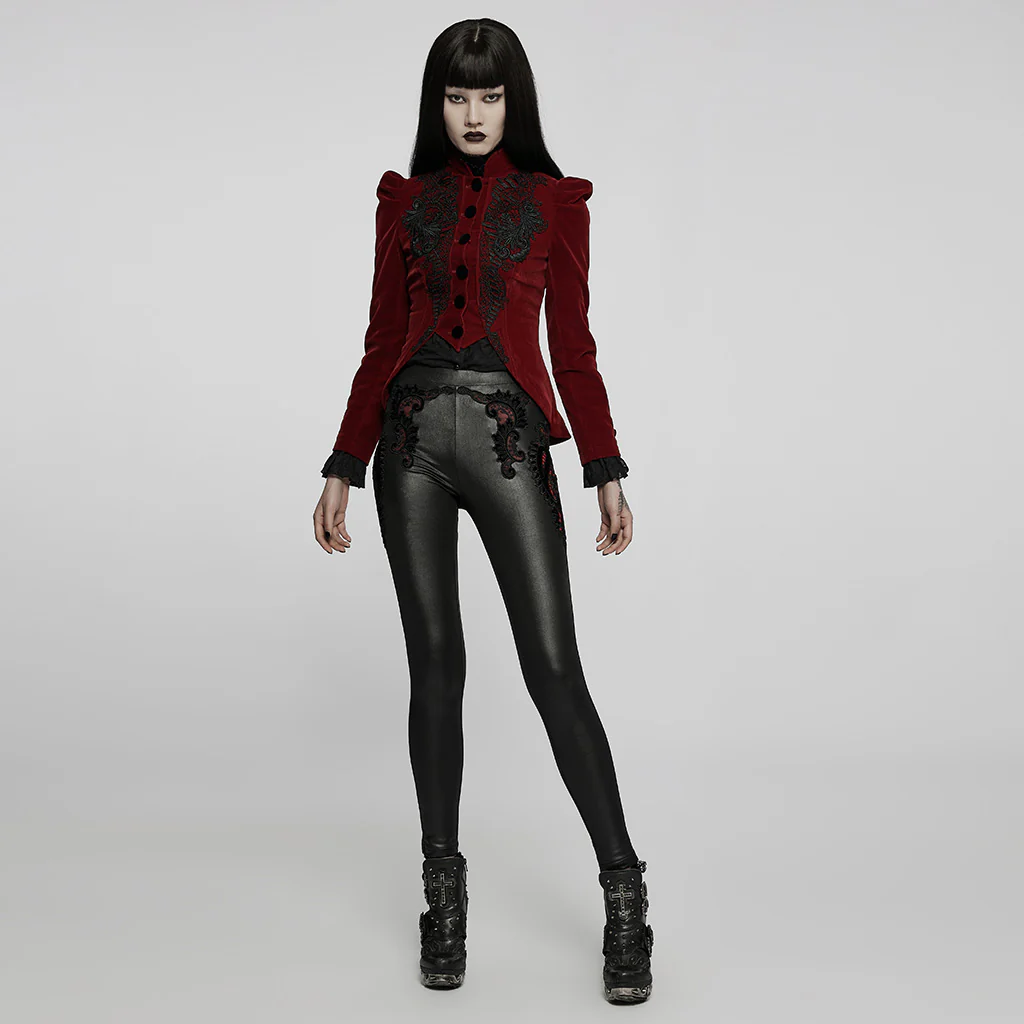 Bloodrose Marquise - Red Velvet Short Jacket - Image 5