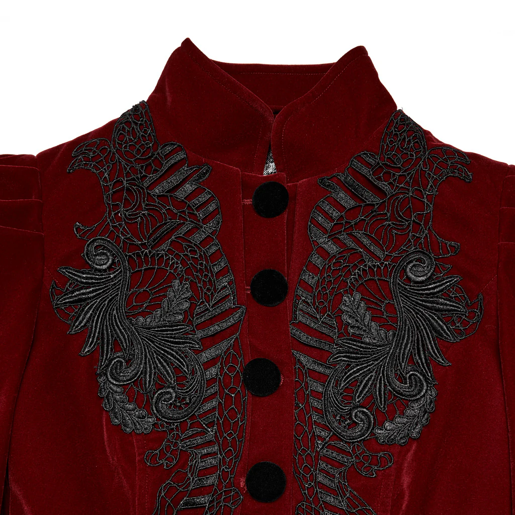 Bloodrose Marquise - Red Velvet Short Jacket - Image 6