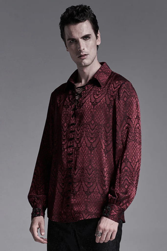 Red Jacquard Shirt - Image 3