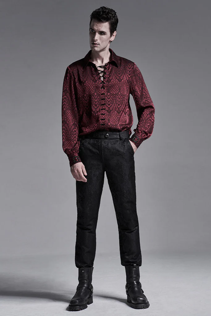 Red Jacquard Shirt - Image 5