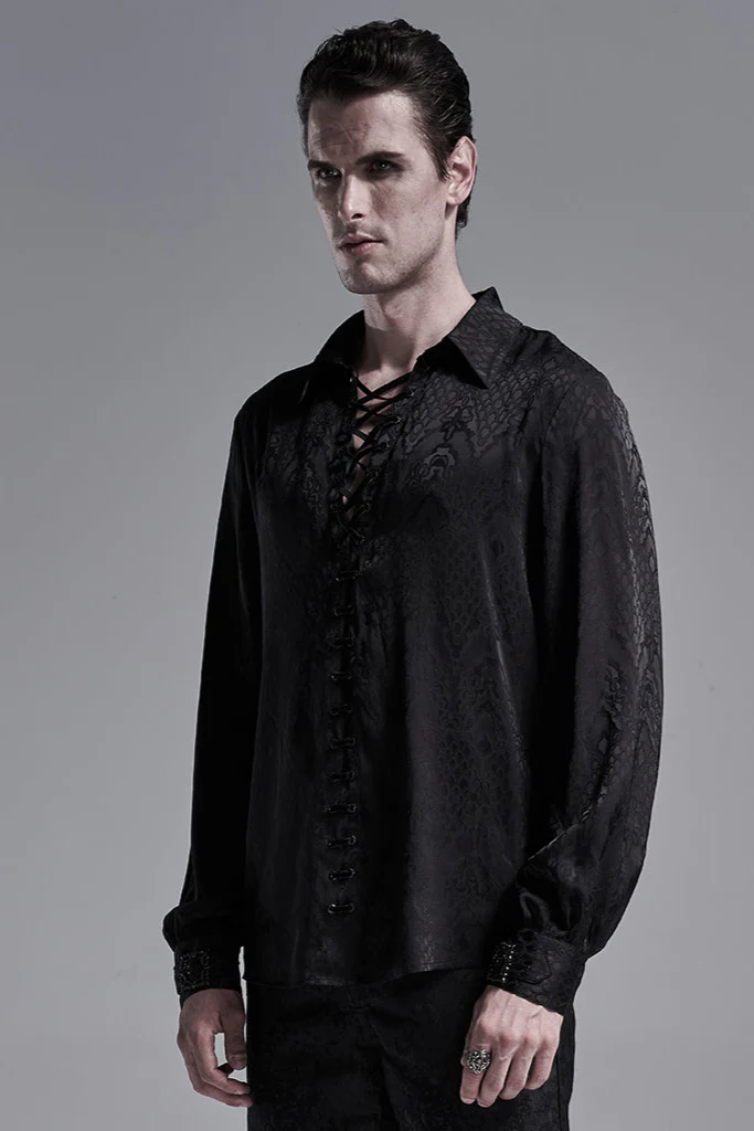 Black Jacquard Shirt - Image 3
