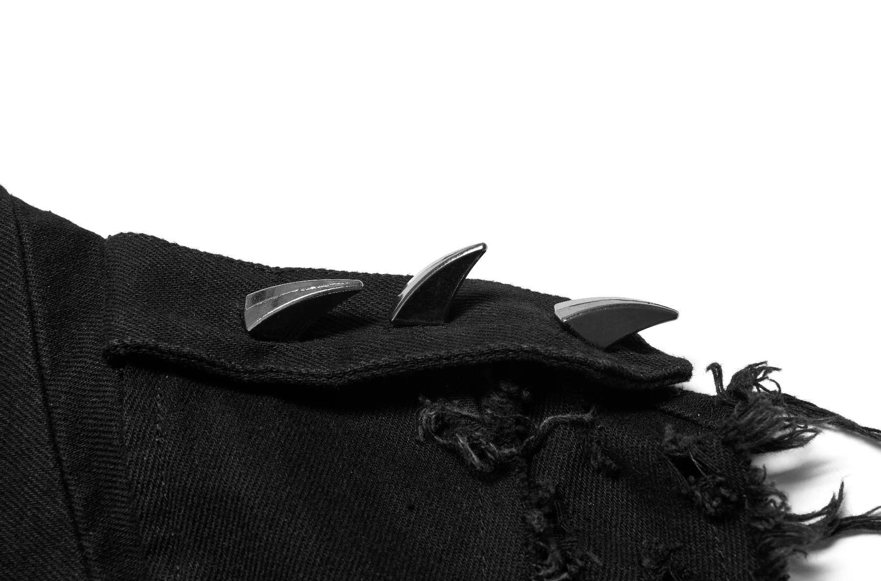 .Black Studded Sleeveless Longline Vest - Image 8